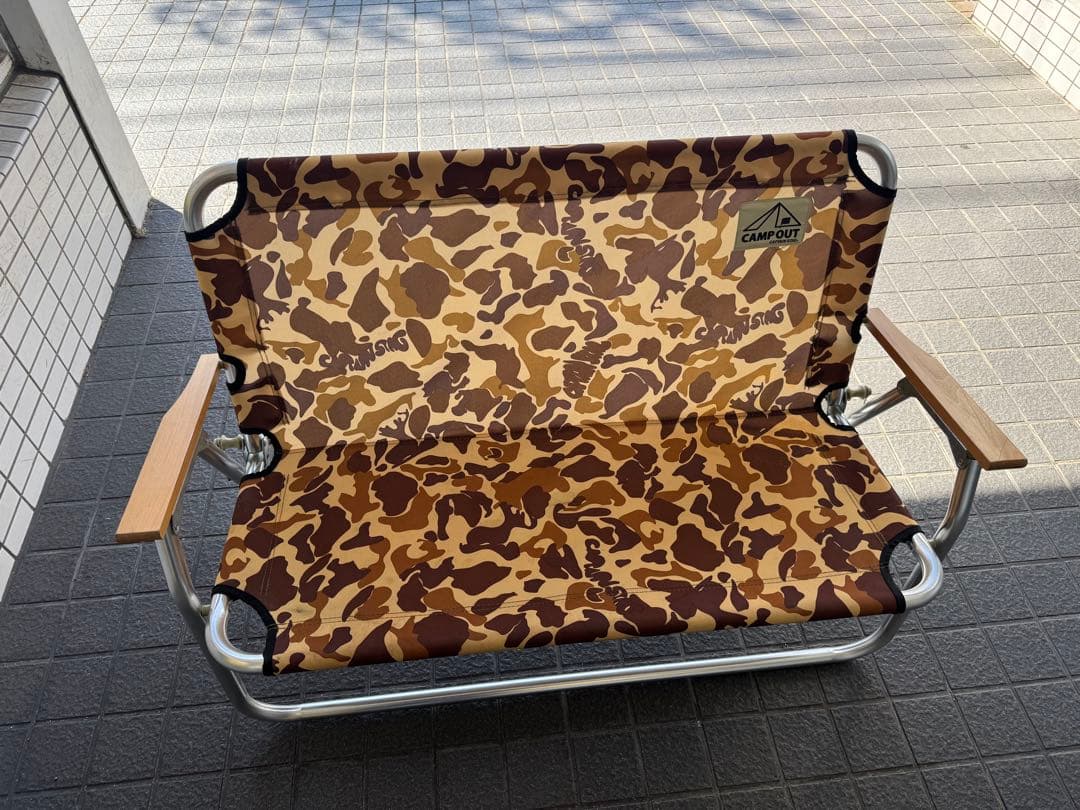 CAMP OUT アウトドアベンチ カモフラージュ