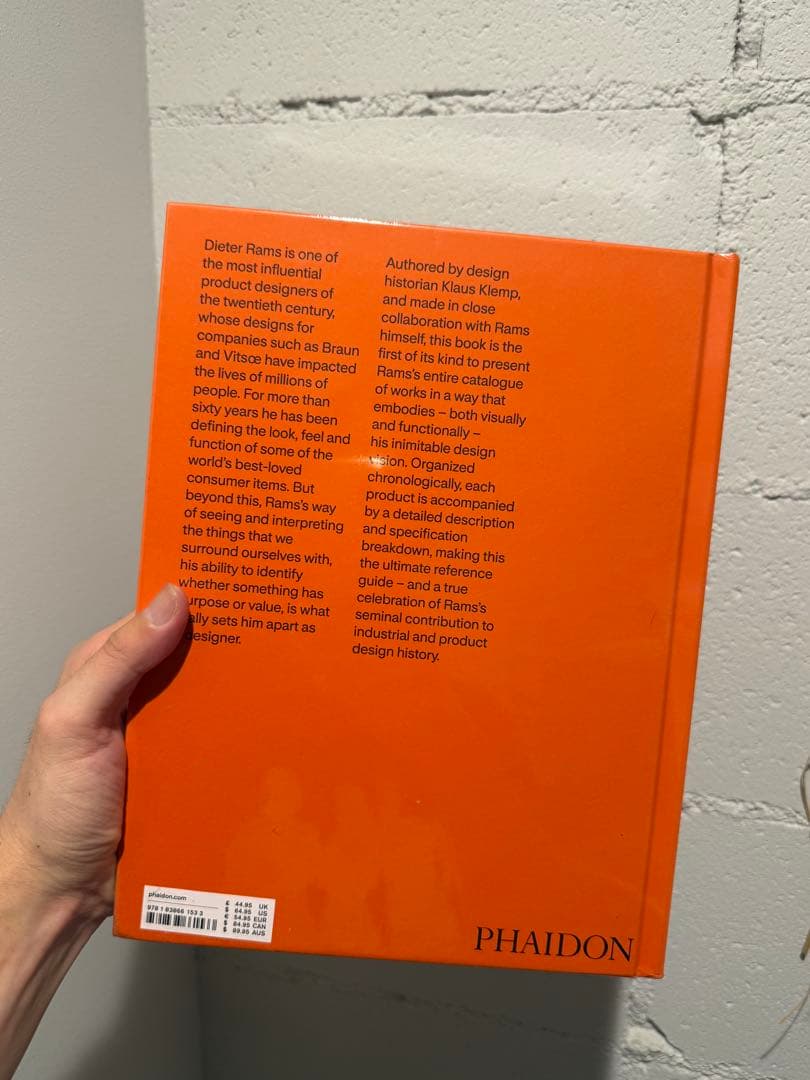 dieter rams ディーターラムス　PHAIDON 洋書