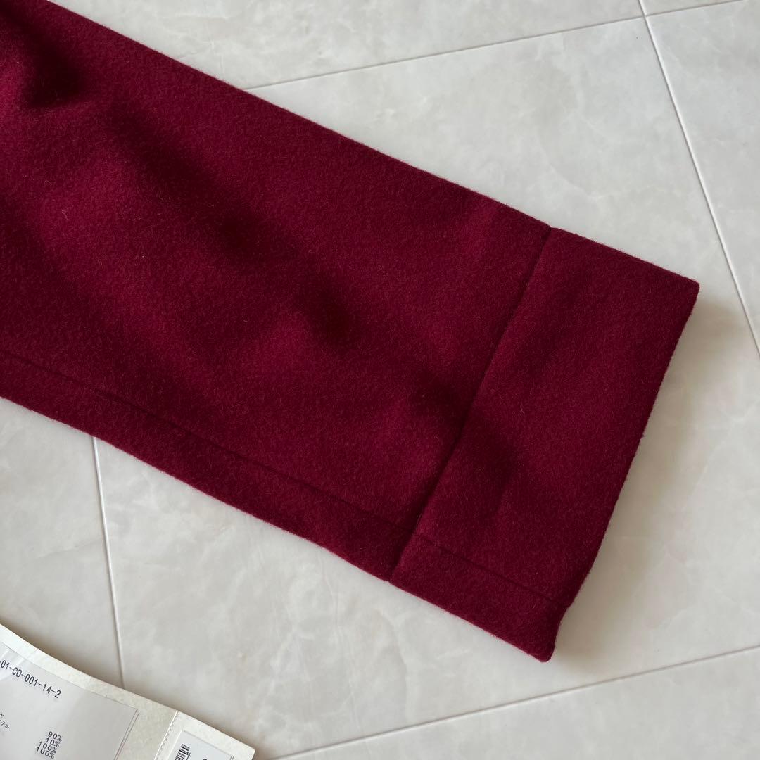 タグ付　未使用品✨アトリエドゥサボン　ショールカラーロングコート　ワインレッド