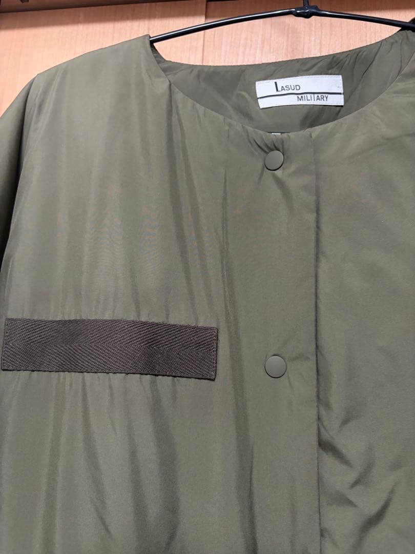 LASUD MILITARY 中綿ダウンコート　カーキ　33,000円　ヤマダヤ