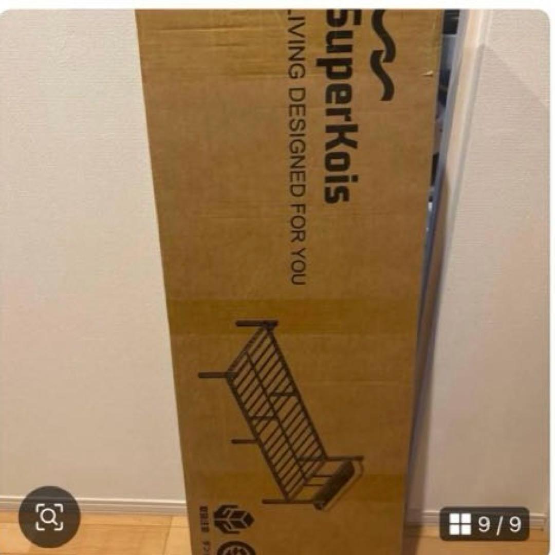 凛様 シンプルホワイトシングルベッドフレーム USB Type-Cポート付き