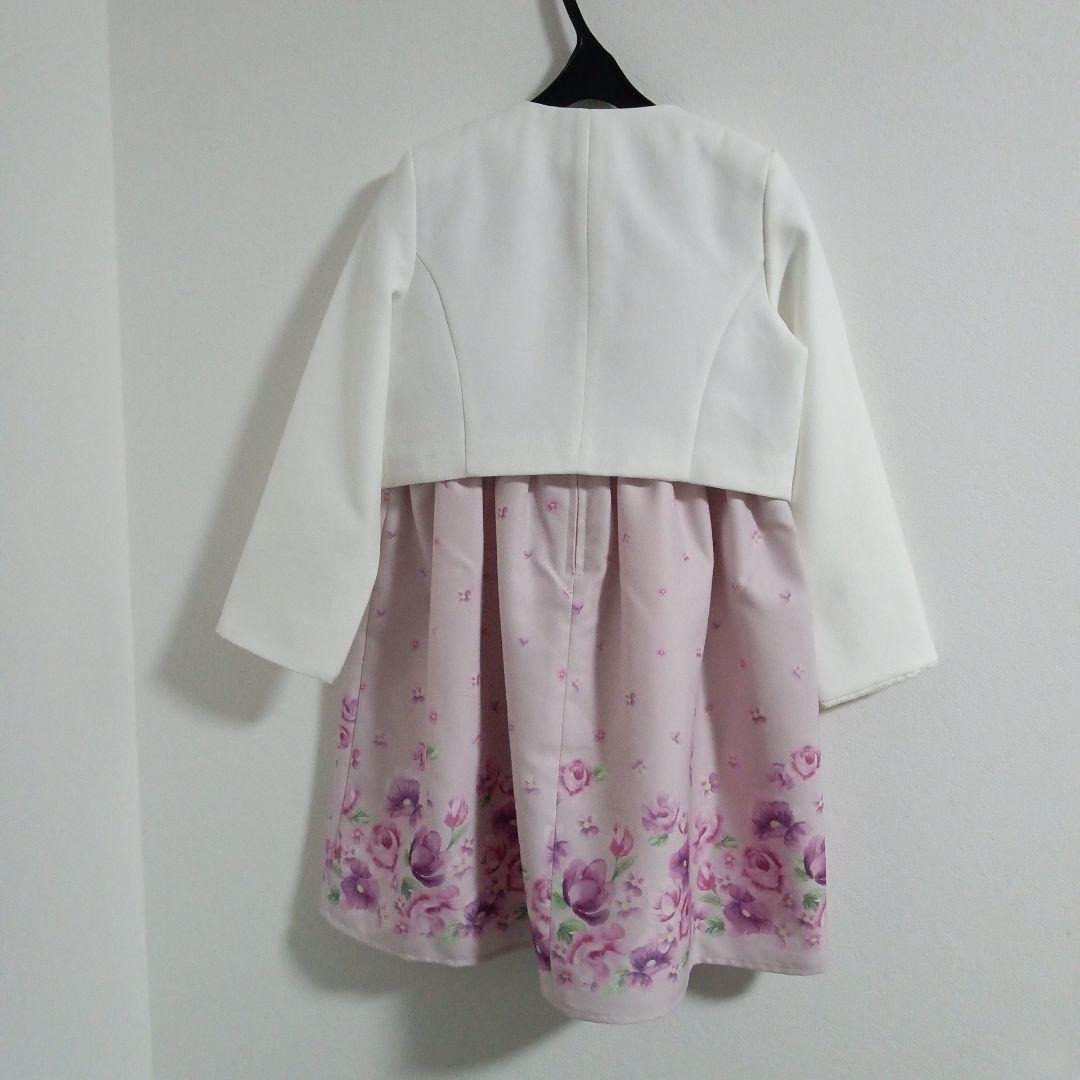 anyFAM 入学式 フォーマル アンサンブル ワンピース 120 ピンク