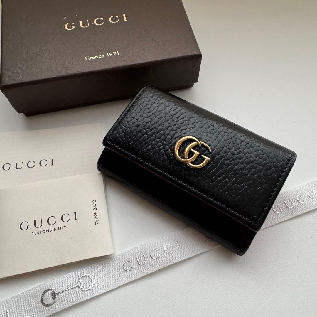 【美品】 91 GUCCI グッチ マーモント キーケース