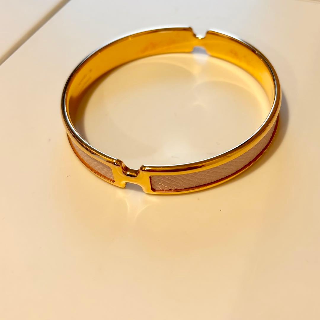 Hermès オランプ　ブレスレット　ピンクゴールド×モーブパール　T2