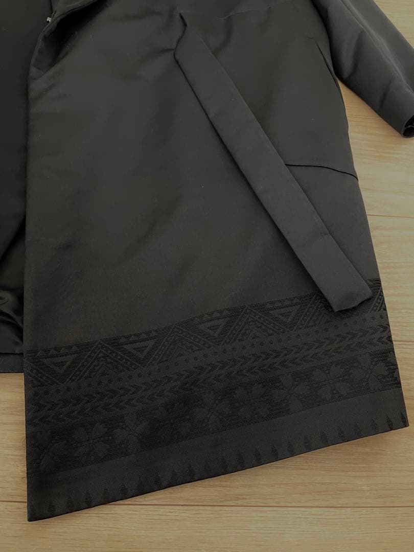 【超美品】SISE ダブルショールカラートライバル柄ビッグコート サイズ1