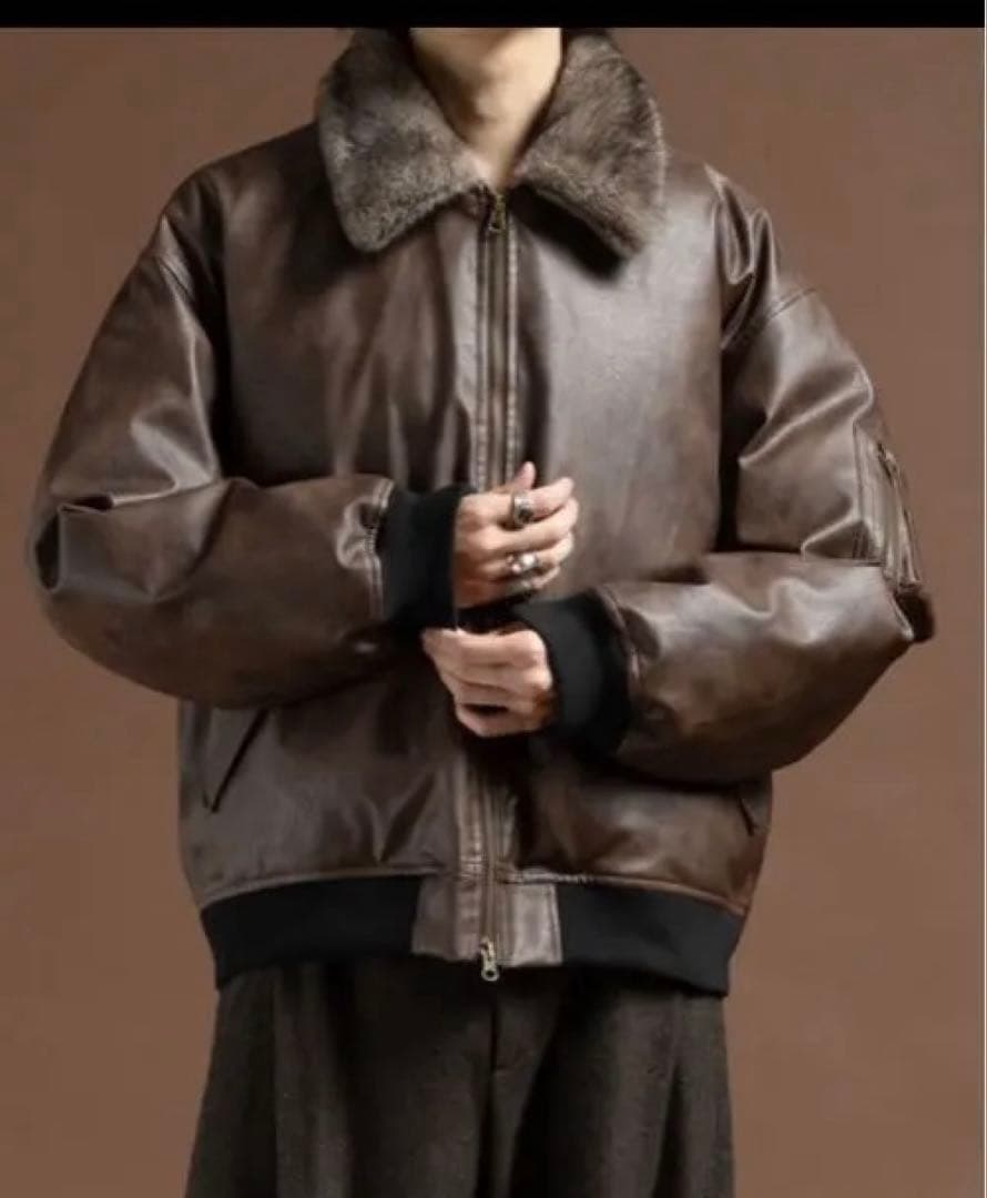 Casper John MA-1 ボンバージャケット ブラウン Sサイズ 完売品