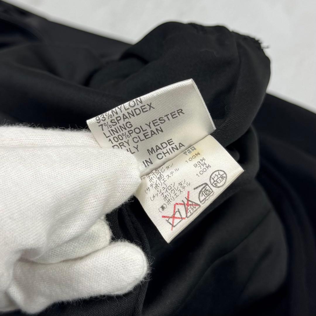 美品 タダシショージ マキシドレス レース ドレープ ロングワンピース 黒