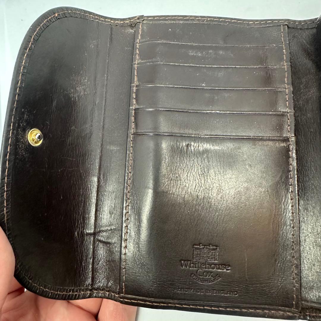 ホワイトハウスコックス　ダークブラウン 三つ折り　ブライドルレザー