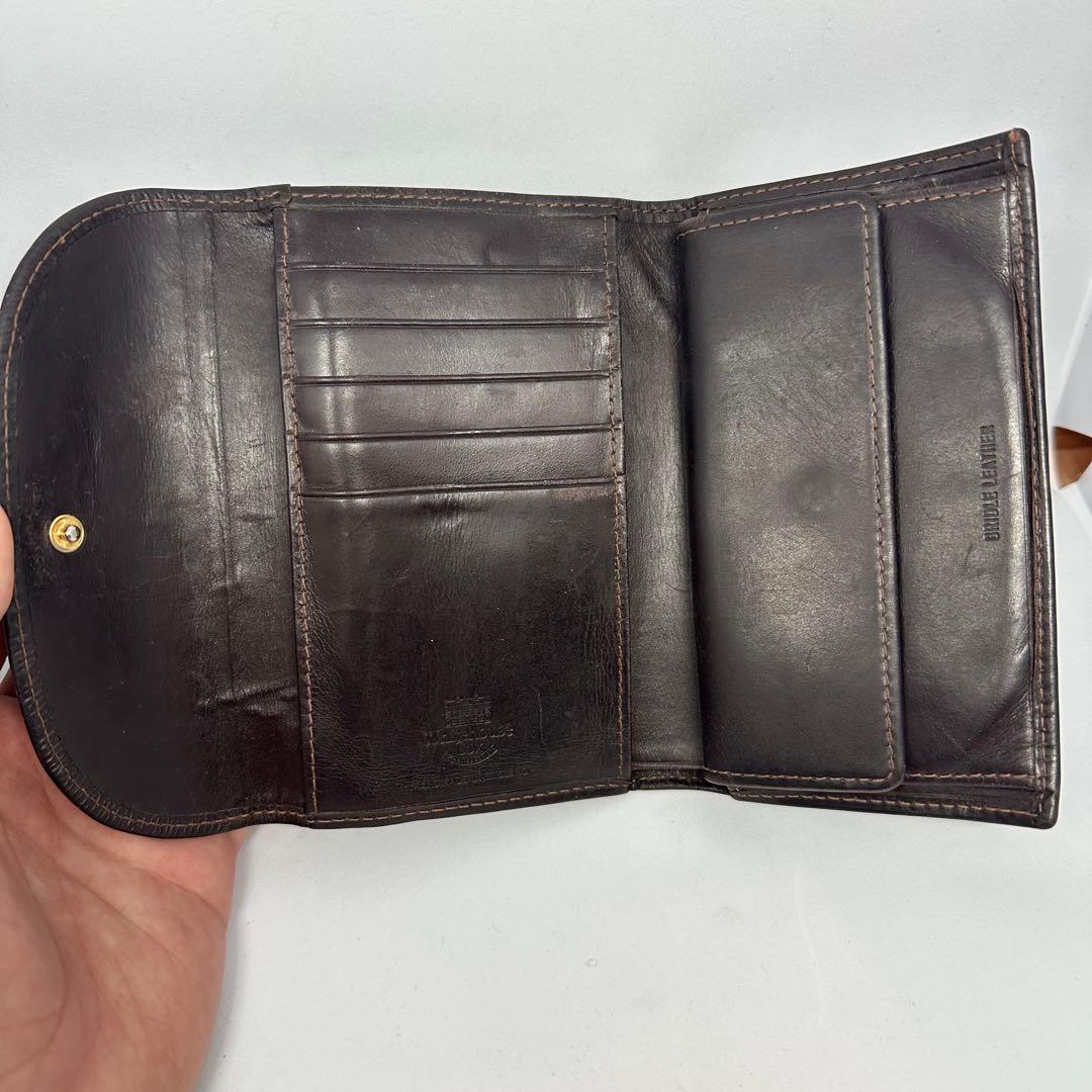 ホワイトハウスコックス　ダークブラウン 三つ折り　ブライドルレザー