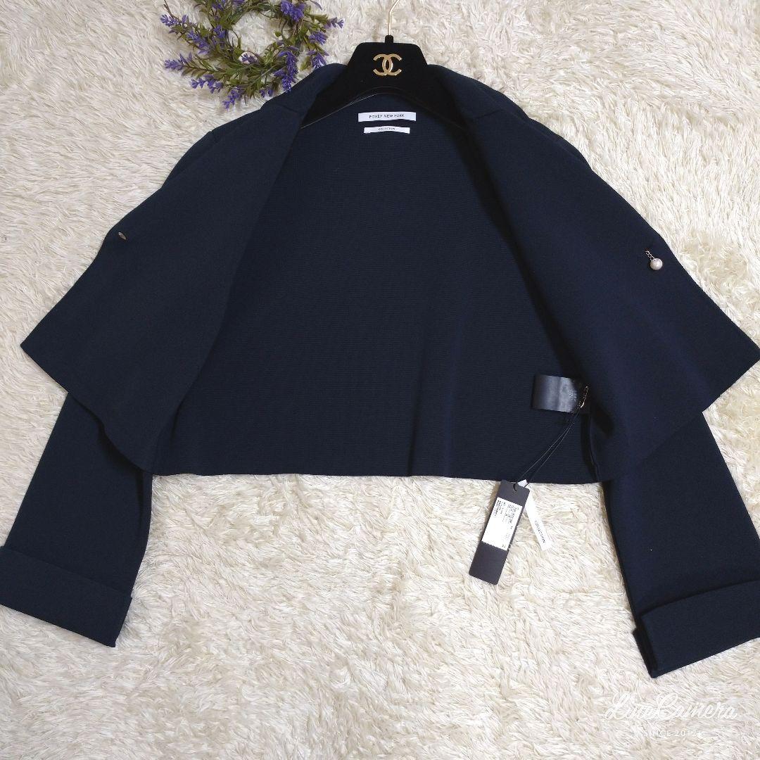 タグ付き★日本製★FOXEY　定価6.6万円　ジャケット　パール　2way　38