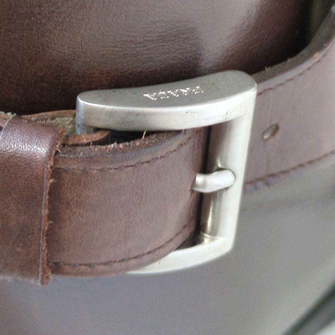 プラダ　ベルテッドブーツ　イタリア製　ブラウン　サイズ表記6