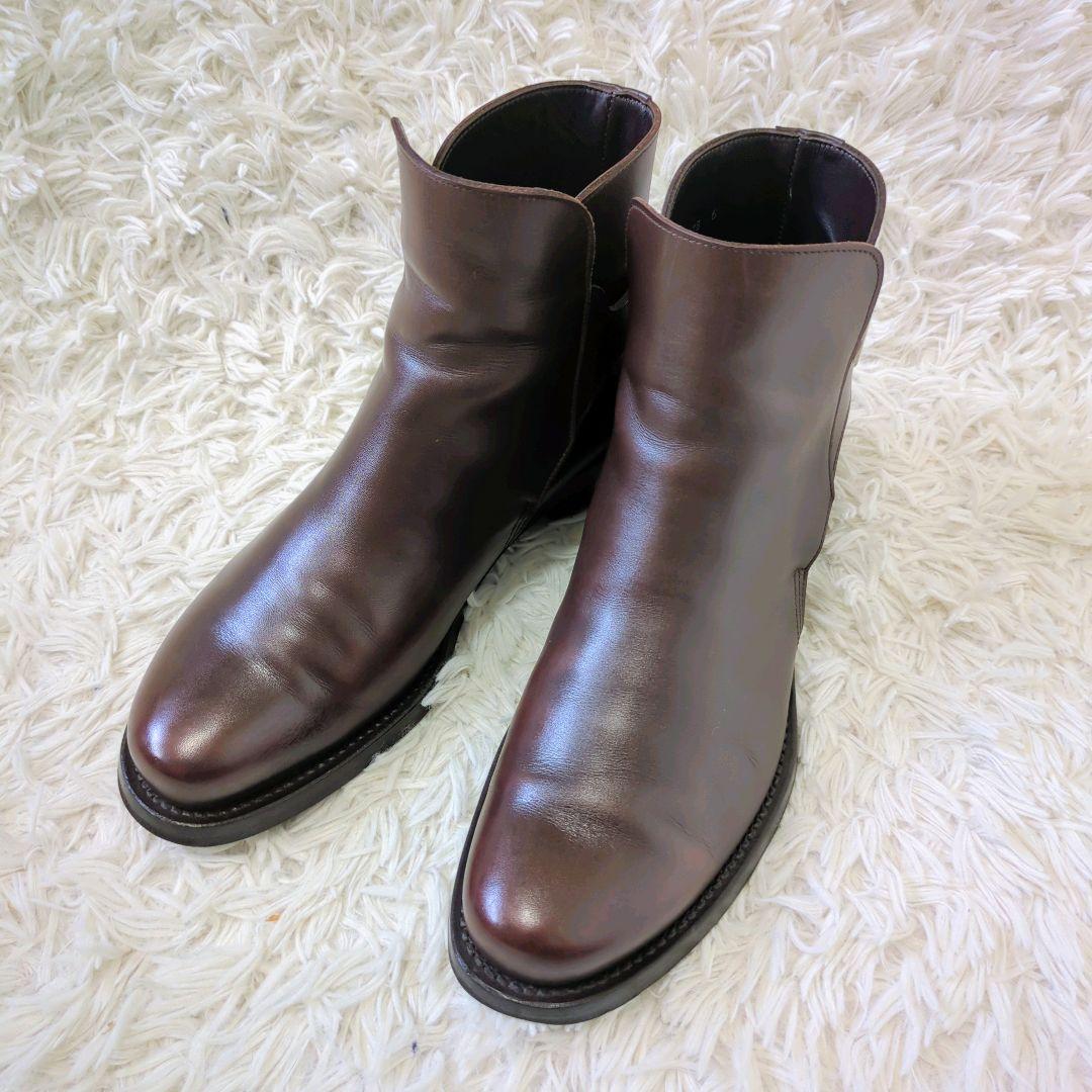 プラダ　ベルテッドブーツ　イタリア製　ブラウン　サイズ表記6