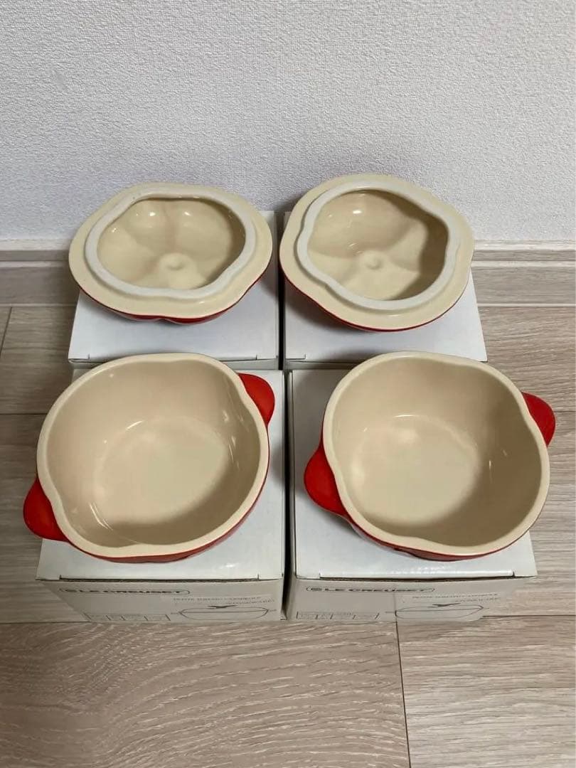 ル•クルーゼミニココットベジタブル　トマト＆ピーマン４個セット