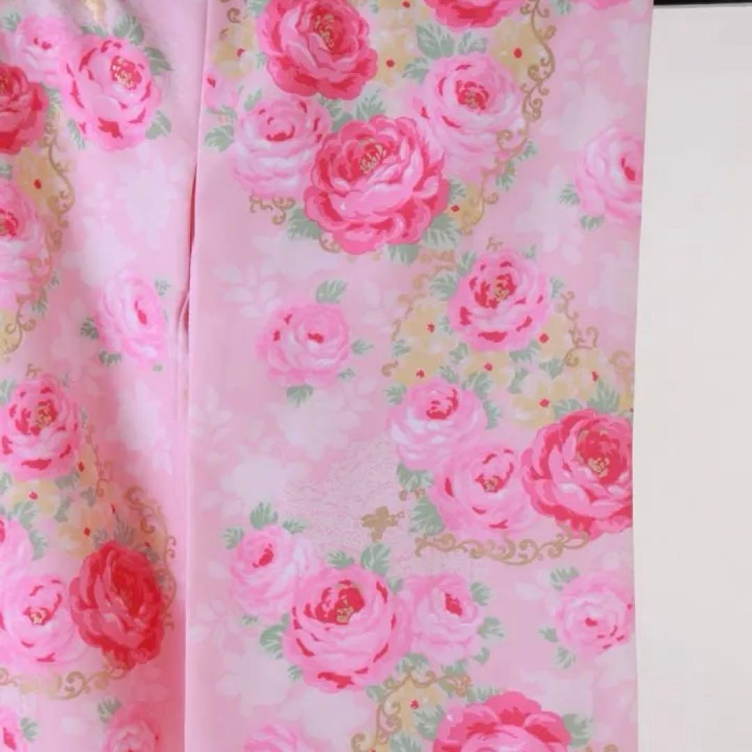 ※煌♠black cherry※ お宮参り　祝着ピンク　バラ　松田聖子