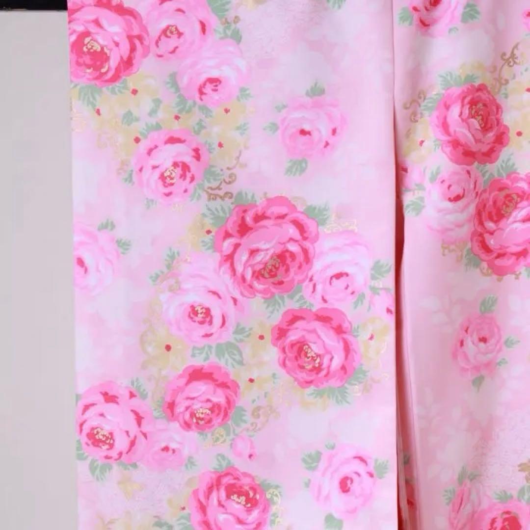 ※煌♠black cherry※ お宮参り　祝着ピンク　バラ　松田聖子