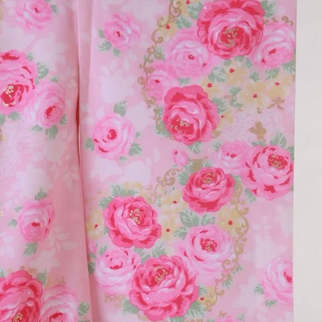 ※煌♠black cherry※ お宮参り　祝着ピンク　バラ　松田聖子