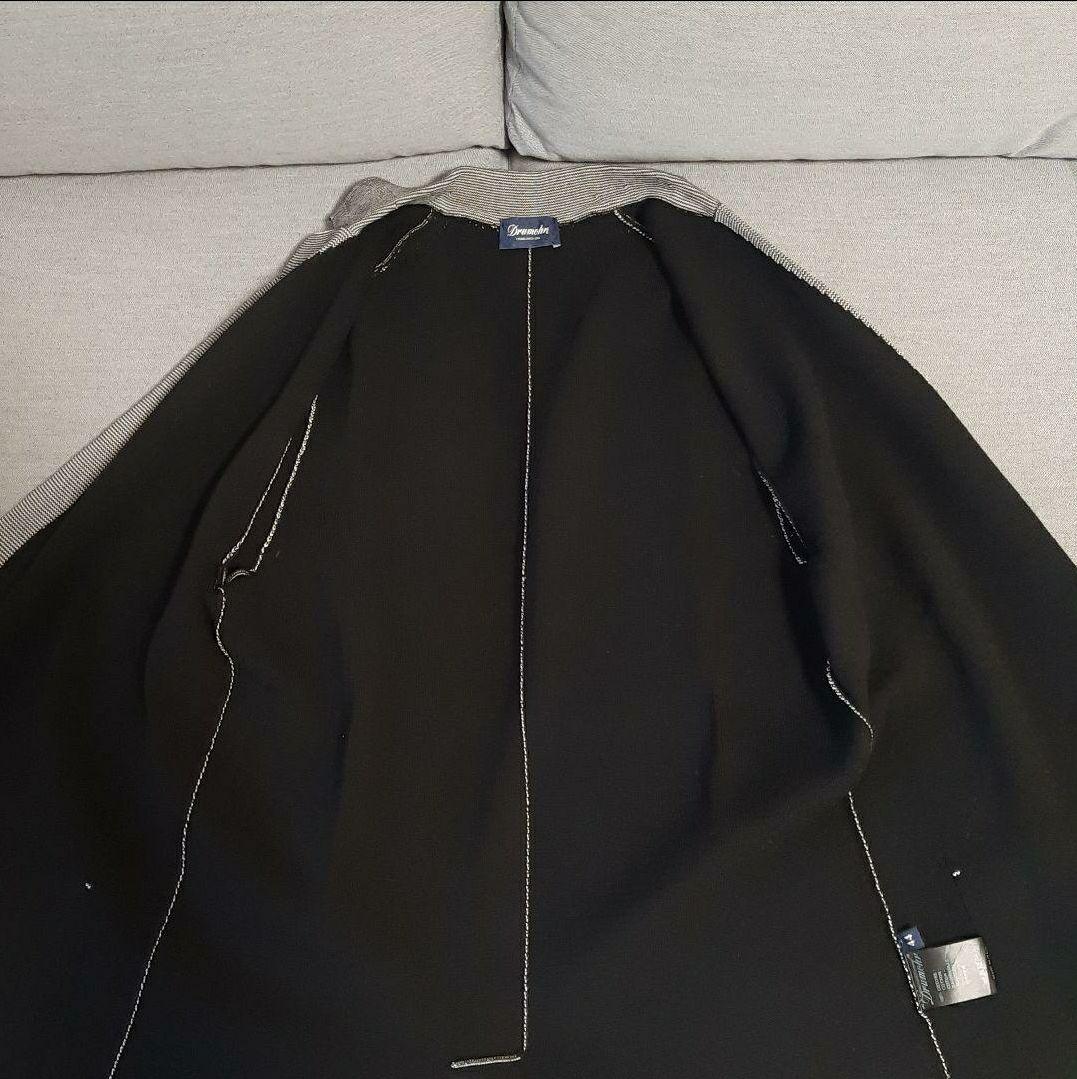 【新品未使用】Drumohr ドルモア コットンニットジャケット 44 黒×白