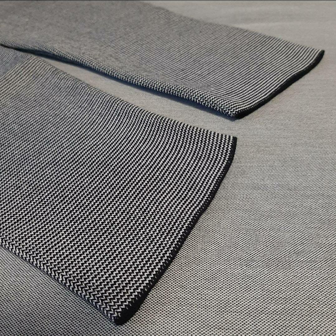 【新品未使用】Drumohr ドルモア コットンニットジャケット 44 黒×白