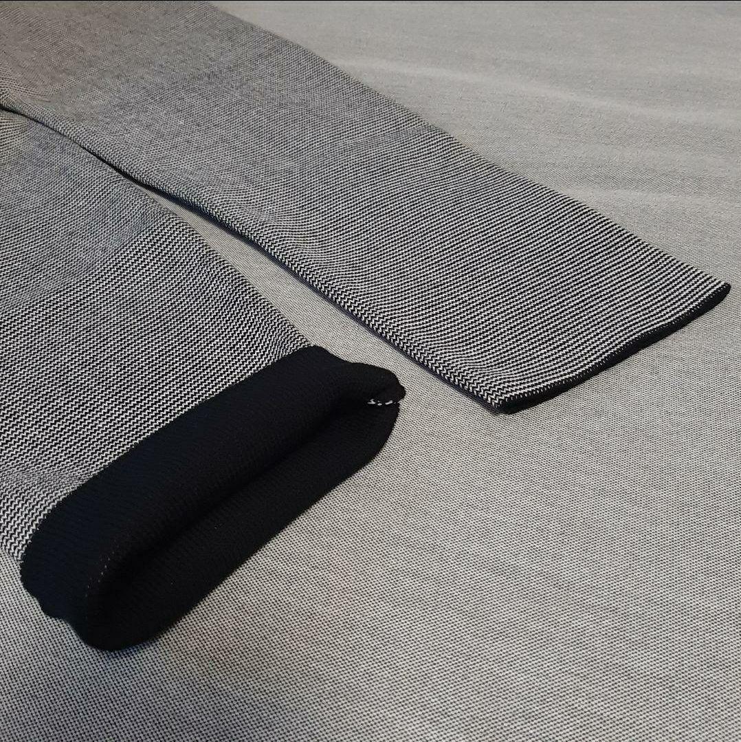 【新品未使用】Drumohr ドルモア コットンニットジャケット 44 黒×白