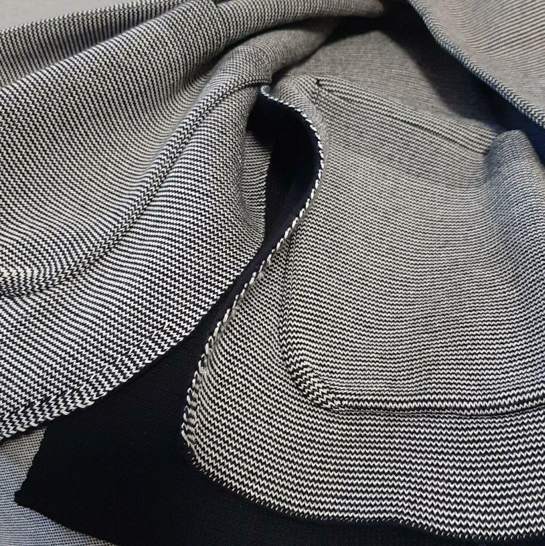 【新品未使用】Drumohr ドルモア コットンニットジャケット 44 黒×白