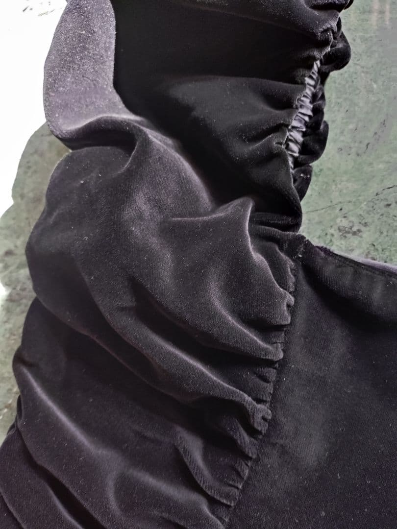 美品 ローラアシュレイ エレガントな上部ベルベット、ダークブルーパーティードレス