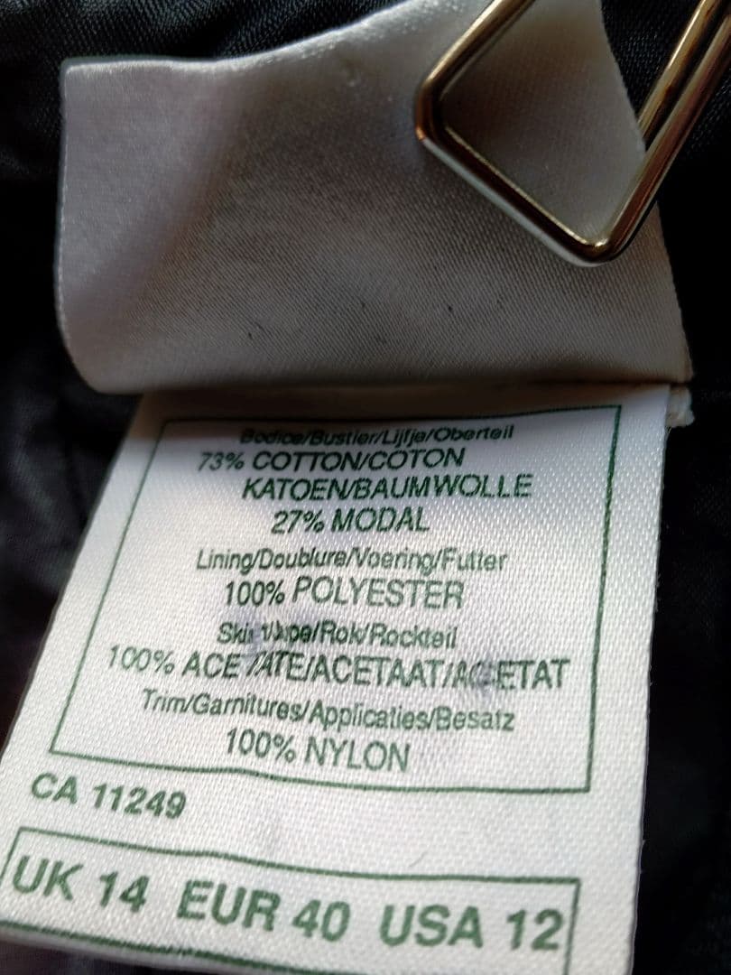 美品 ローラアシュレイ エレガントな上部ベルベット、ダークブルーパーティードレス