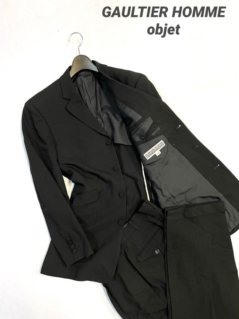 3 ○ 日本製 GAULTIER HOMME objet セットアップ スーツ