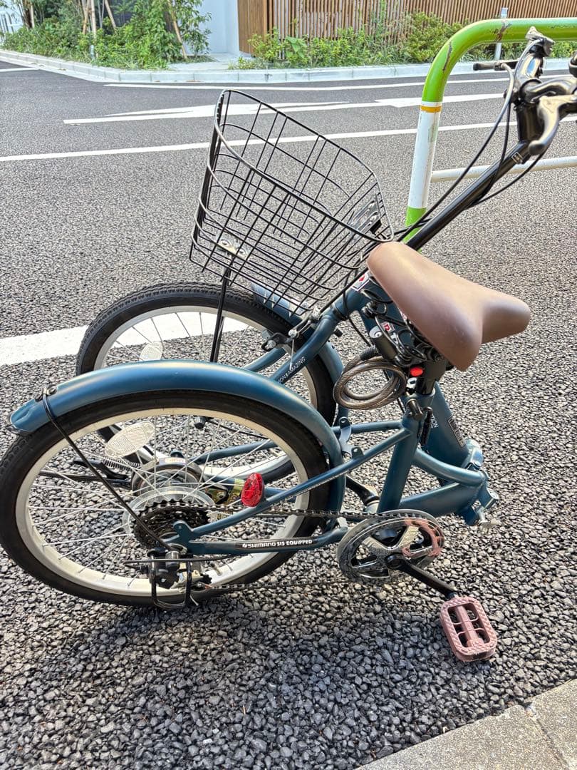 【purewater.】20インチ折りたたみ自転車 ネイビー