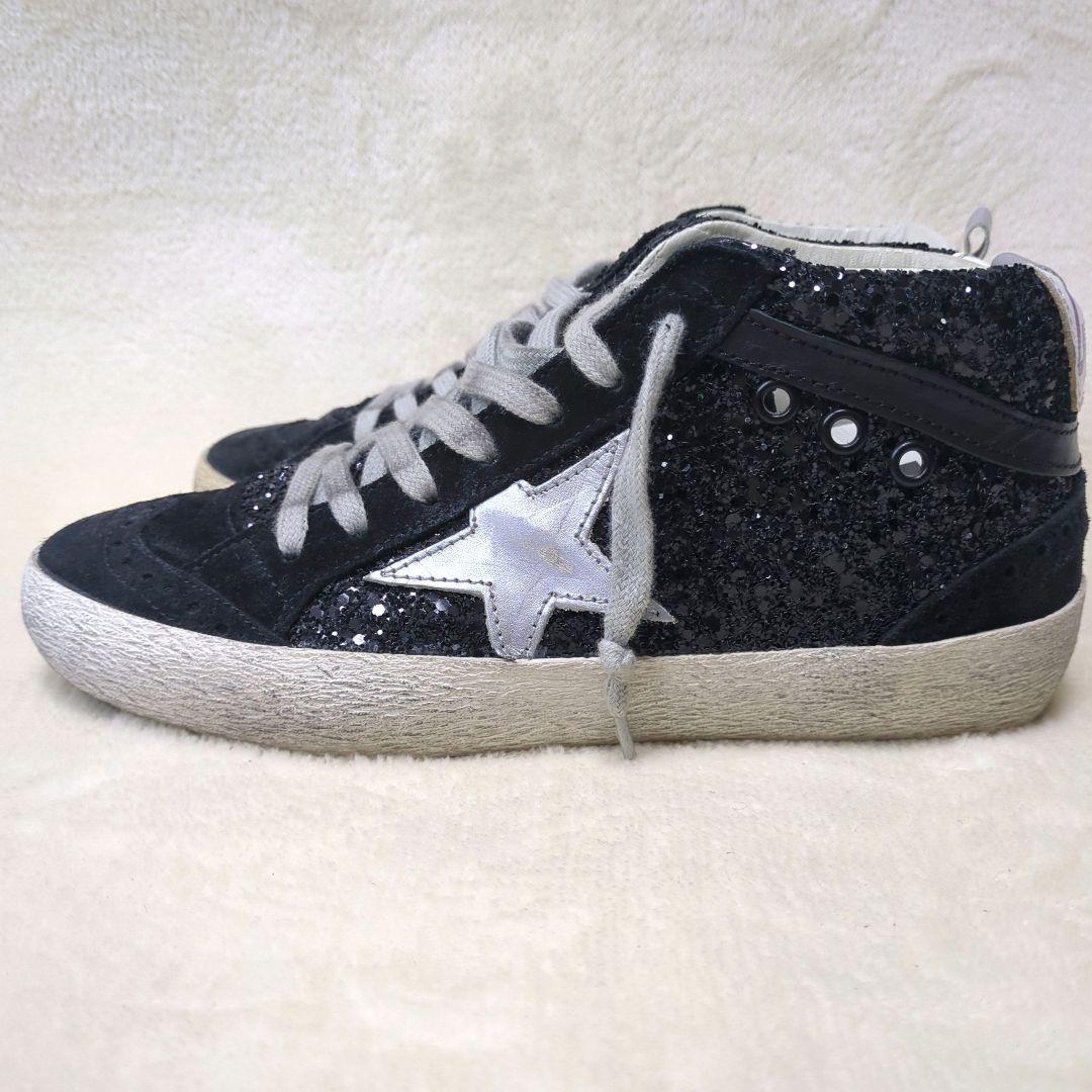 ゴールデングース 美品✨️36 MID STAR グリッタースエードスター