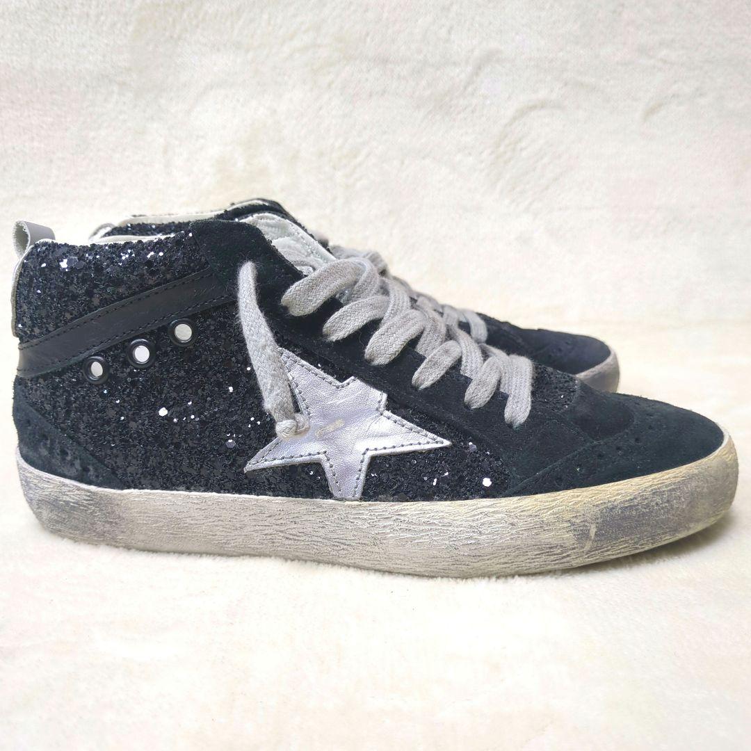 ゴールデングース 美品✨️36 MID STAR グリッタースエードスター