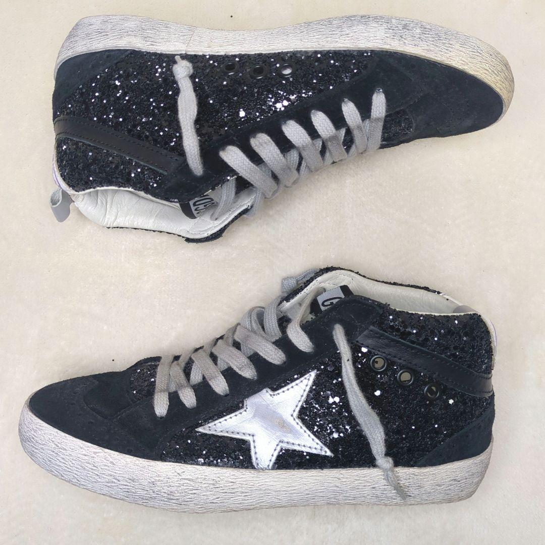 ゴールデングース 美品✨️36 MID STAR グリッタースエードスター