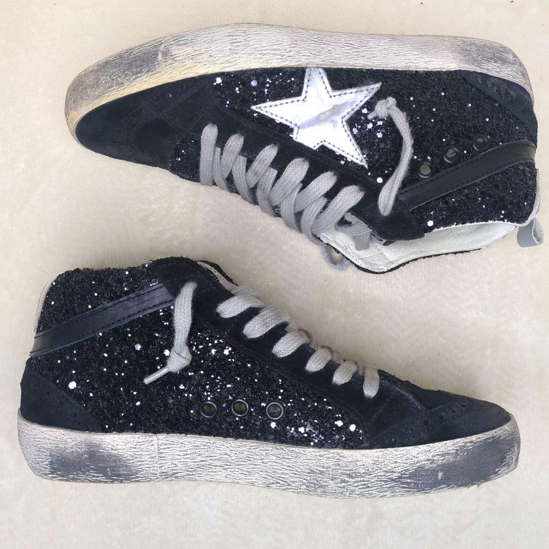 ゴールデングース 美品✨️36 MID STAR グリッタースエードスター