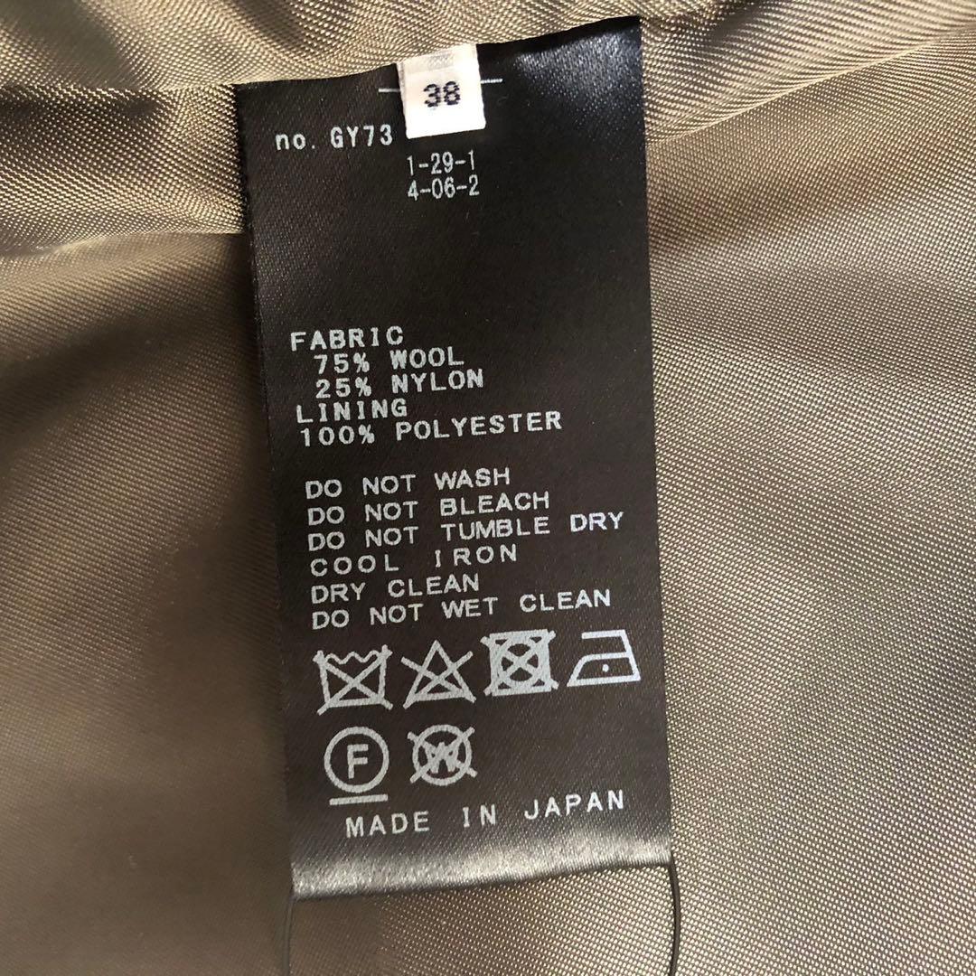 イエナ マンテコ ノーカラーショートコート 近年モデル グレージュ　38