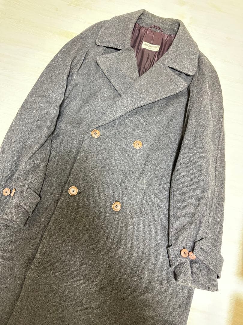 【GIORGIO ARMANI】アルマーニ ロングコート グレー