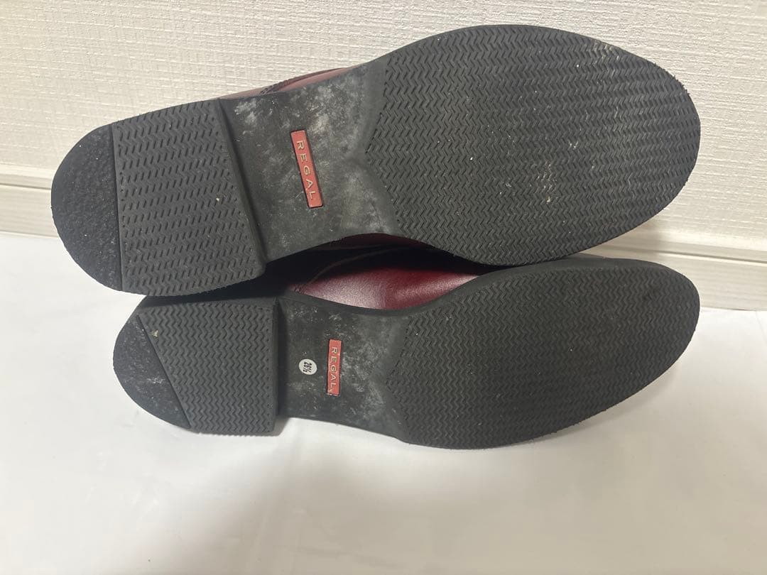 【美品】REGALバーガンディ本革チャッカブーツ26.5cm