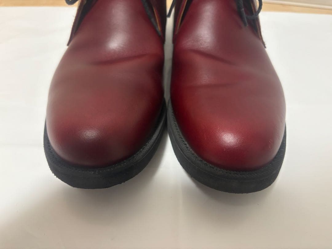 【美品】REGALバーガンディ本革チャッカブーツ26.5cm