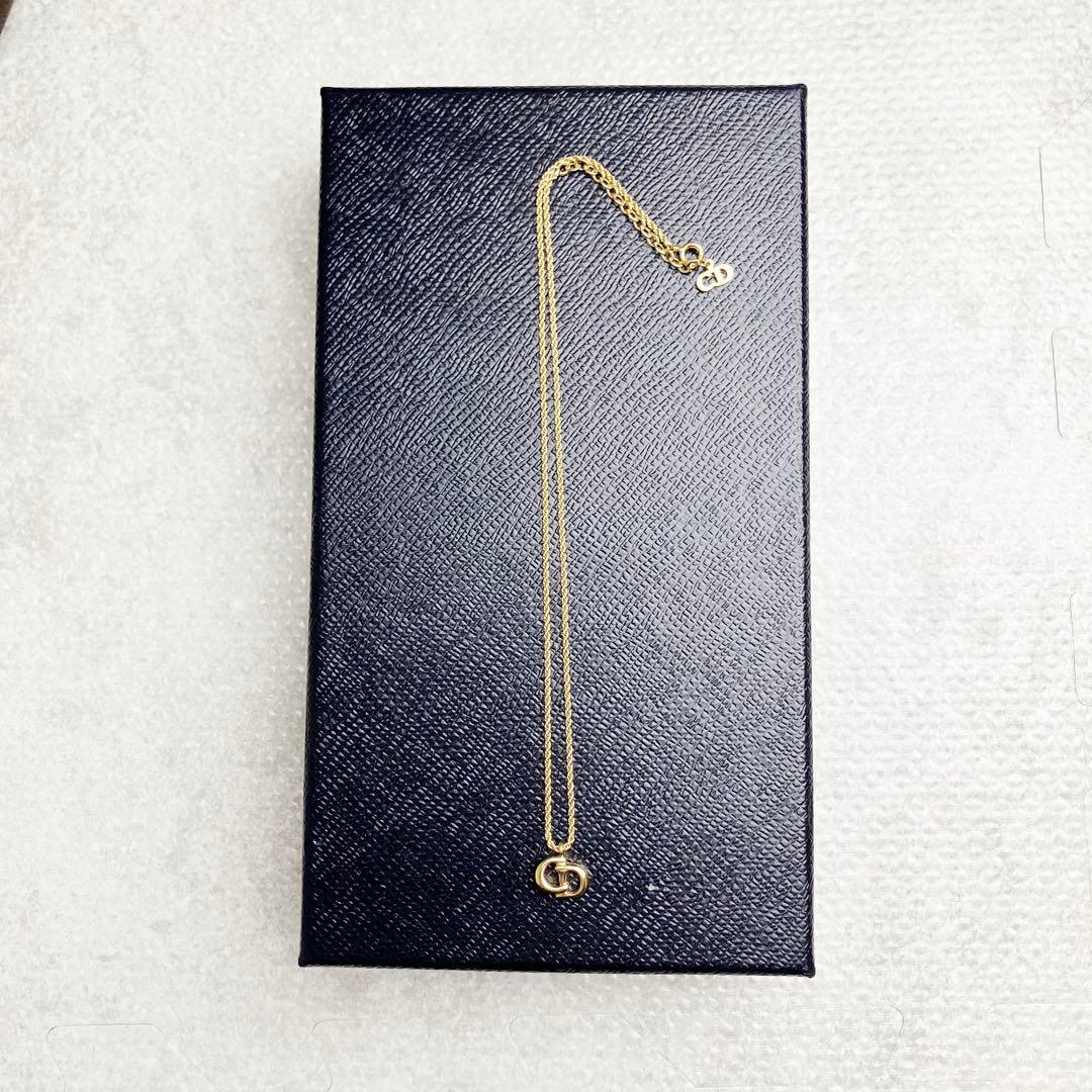 美品✨ クリスチャン　ディオール　ネックレス　CD　ブランドロゴ　ゴールド