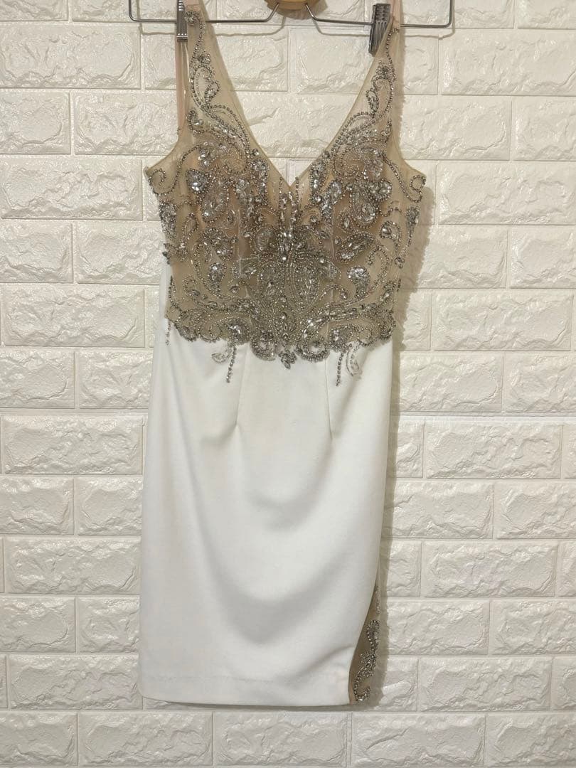 IRMA 刺繍 ビジュー ミニドレス