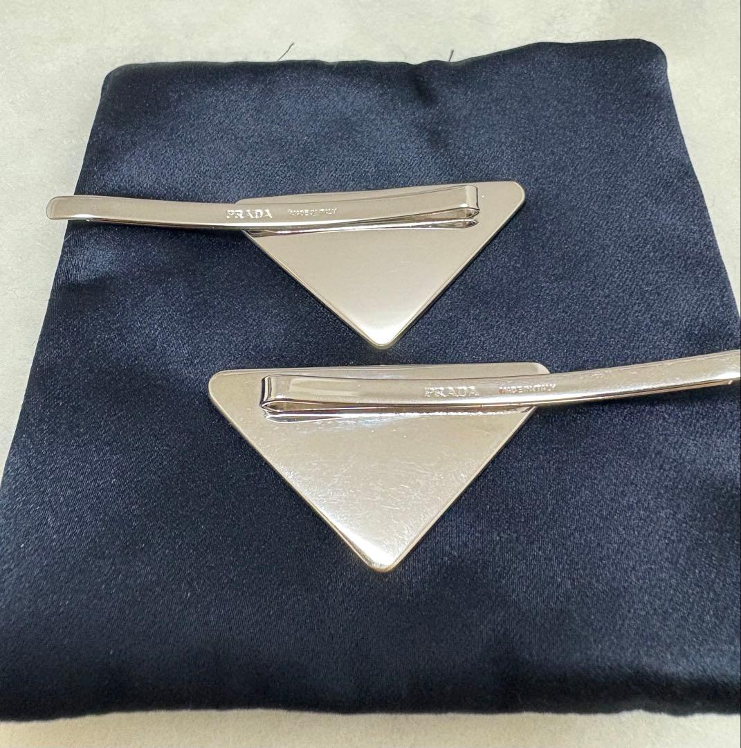 正規品 PRADA プラダ メタル ヘアピン