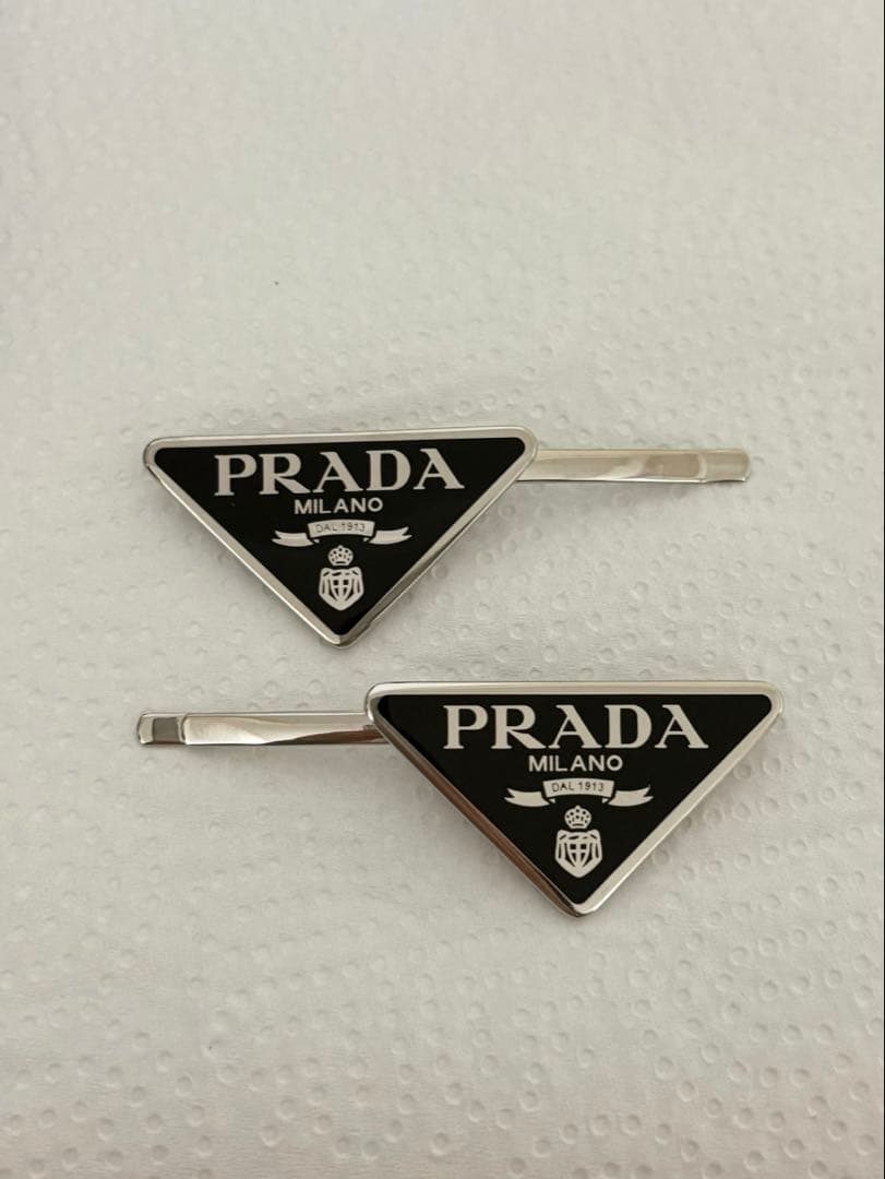 正規品 PRADA プラダ メタル ヘアピン