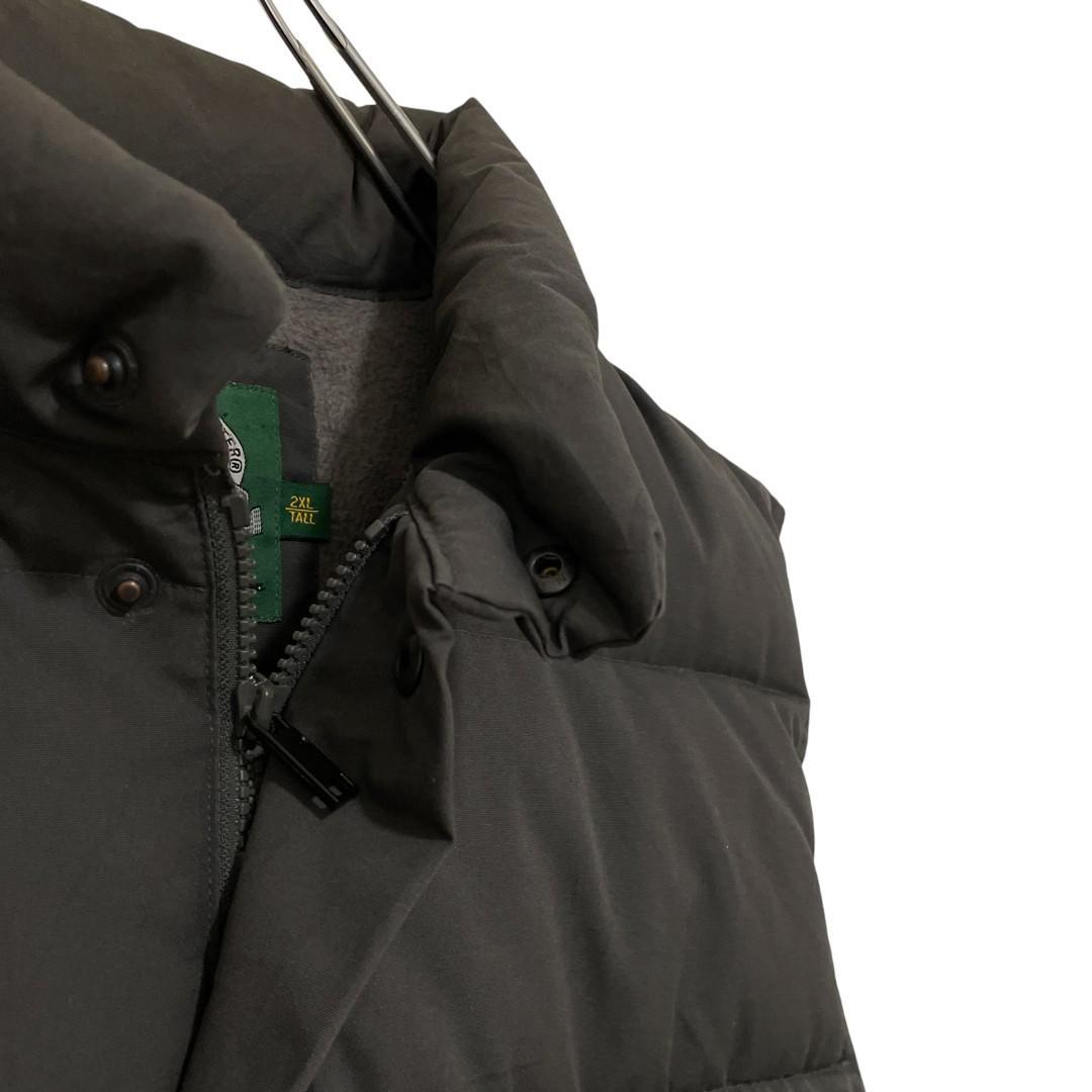 【Cabela's】 裏地フリース ロゴ刺繍グースダウンベスト グレー 2XL