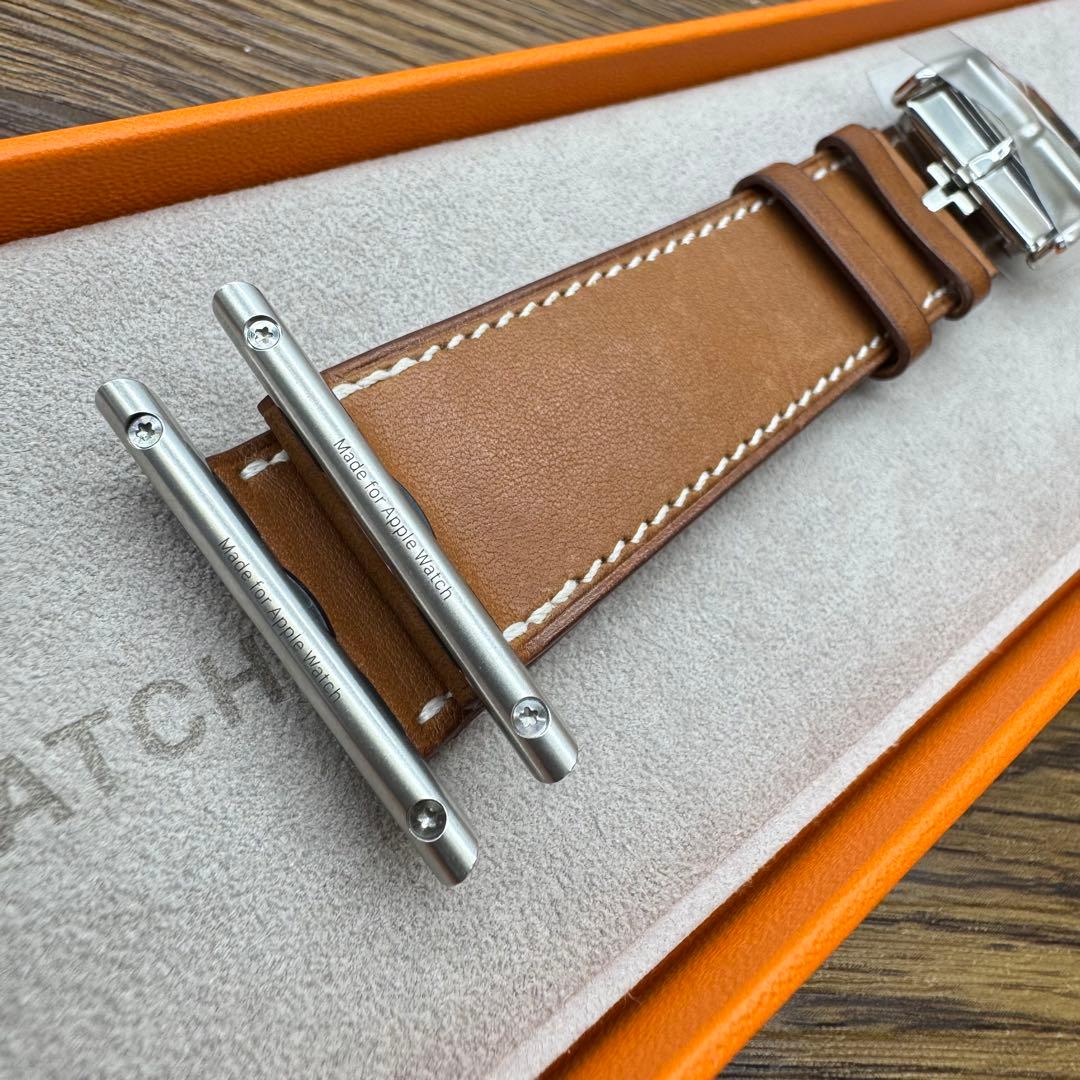 2527 ほぼ未使用　Apple Watch エルメス　ブラウン　バックルレザー