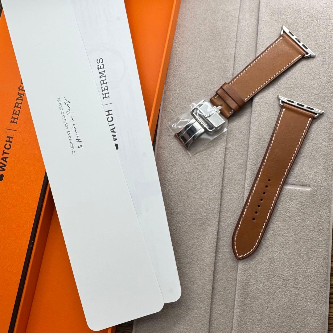 2527 ほぼ未使用　Apple Watch エルメス　ブラウン　バックルレザー
