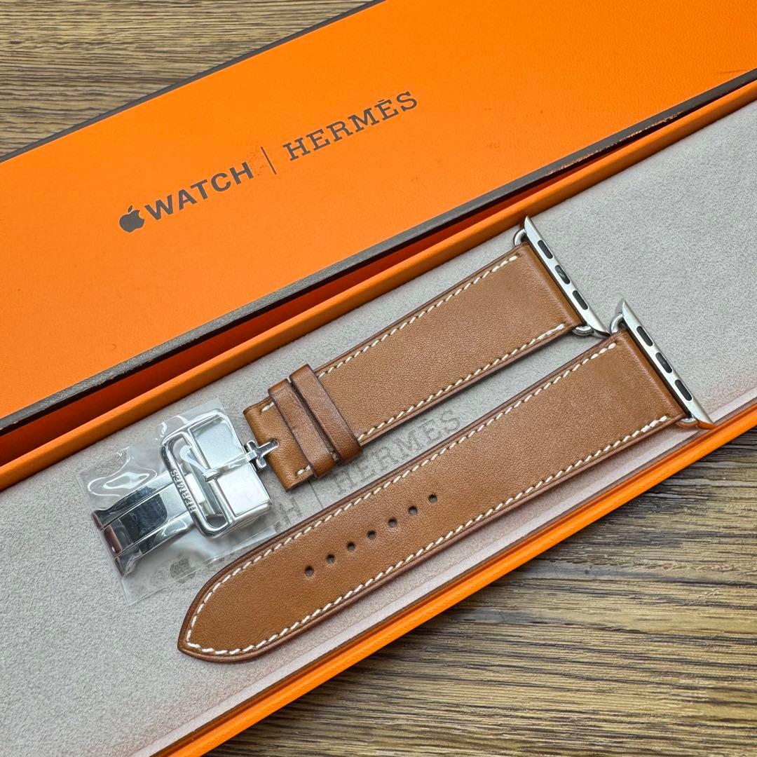 2527 ほぼ未使用　Apple Watch エルメス　ブラウン　バックルレザー
