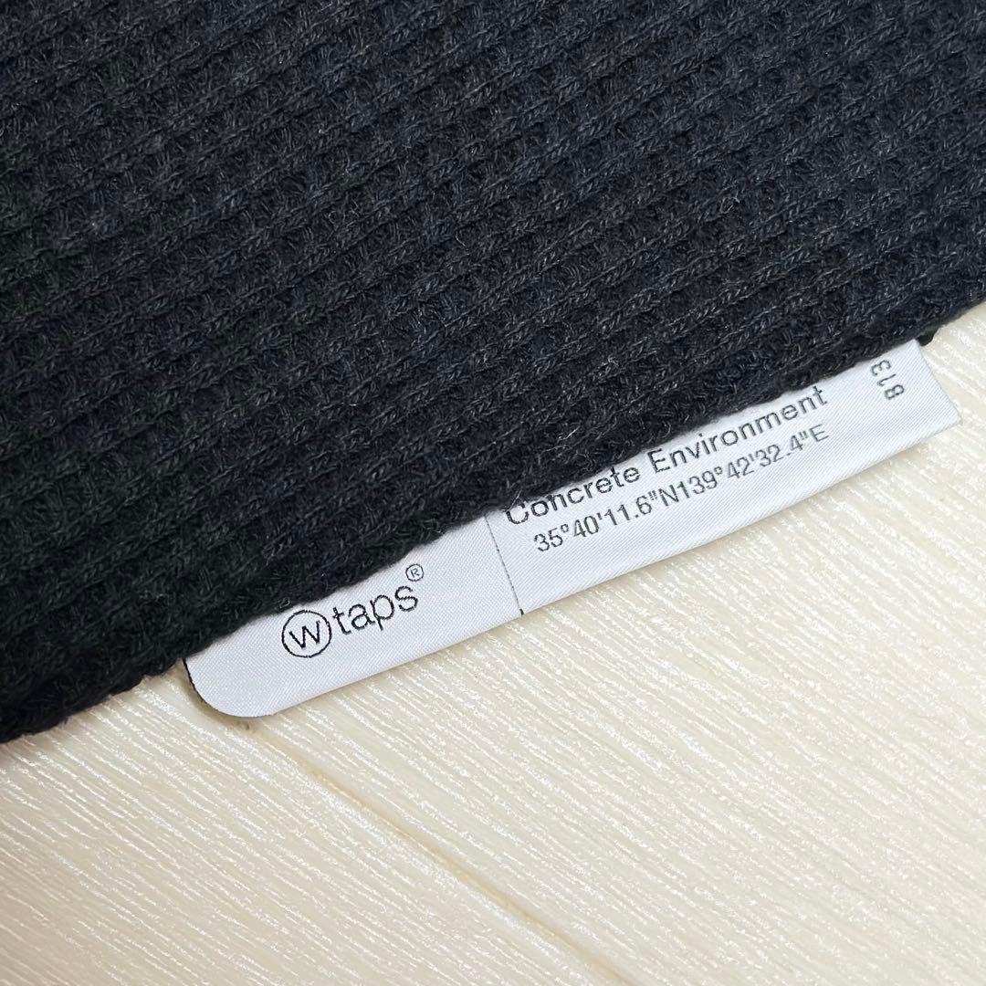 24AW WTAPS WAFFLE / LS ワッフル カットソー Mサイズ 黒