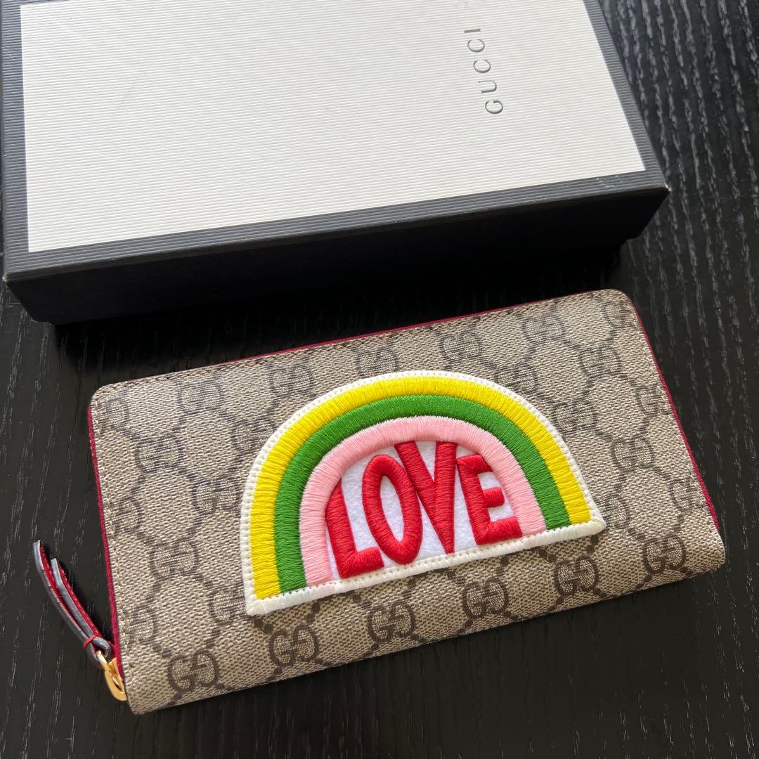 ベ*た様 新品正規品　グッチ GG 長財布 ファスナー 新品 レディース ベージ