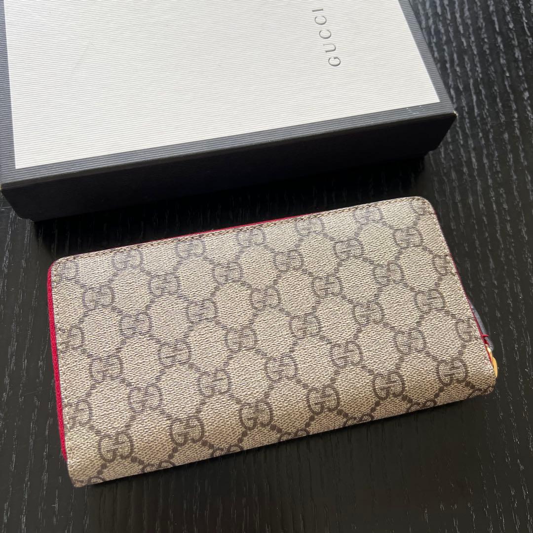 ベ*た様 新品正規品　グッチ GG 長財布 ファスナー 新品 レディース ベージ