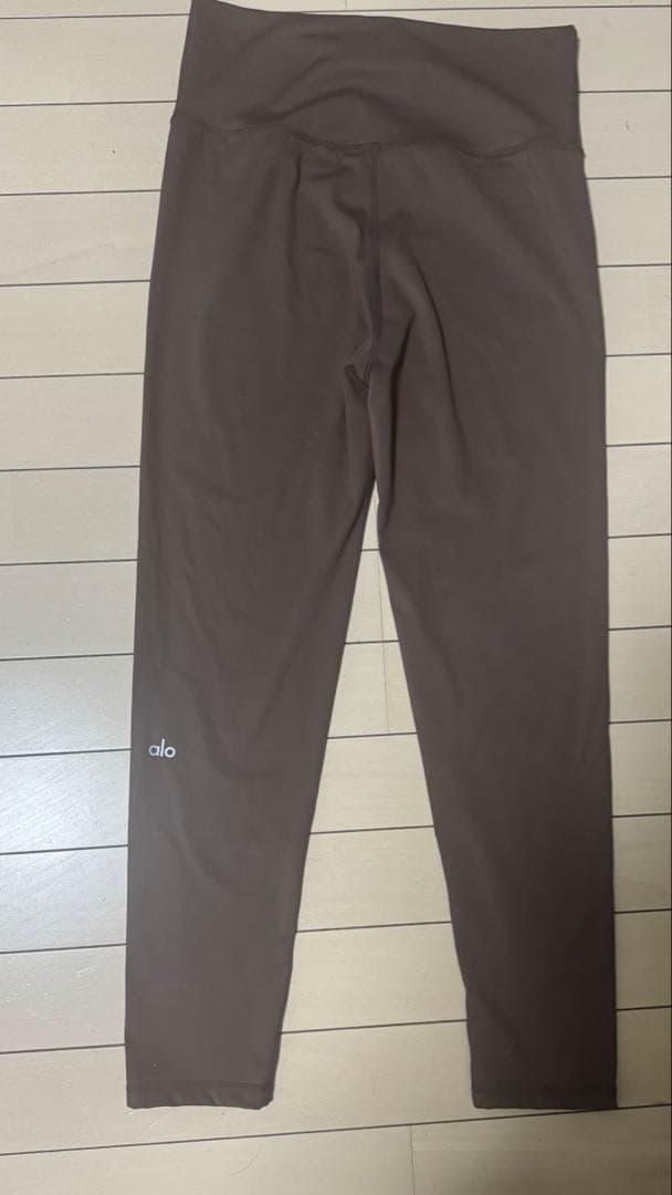 alo ブラウン ヨガウェア セット 上M下L