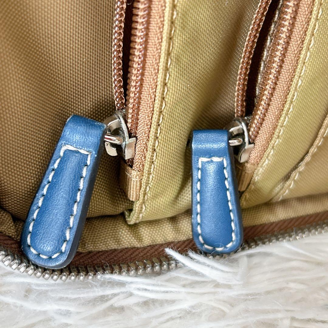 美品✨COACH コーチ シグネチャー 多収納 ショルダーバッグ ブルー