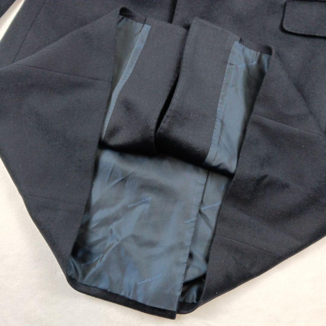 ビューティフルピープル チェスターコート ロロピアーナ カシミヤ混 ネイビー L